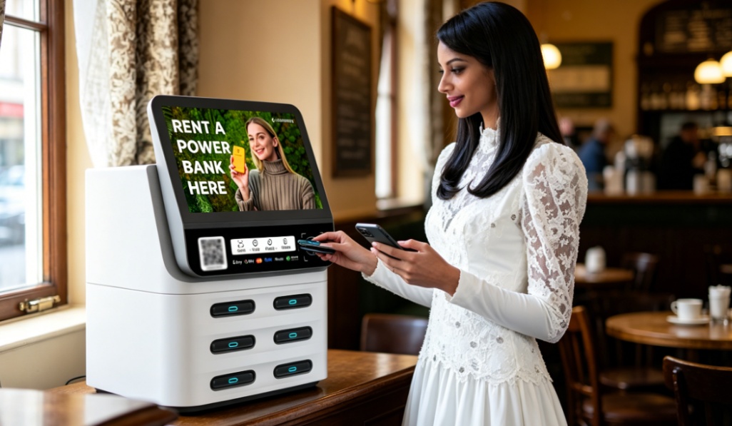 Ireland POS shared power bank café and restaurant street layout, high-traffic stable rental income